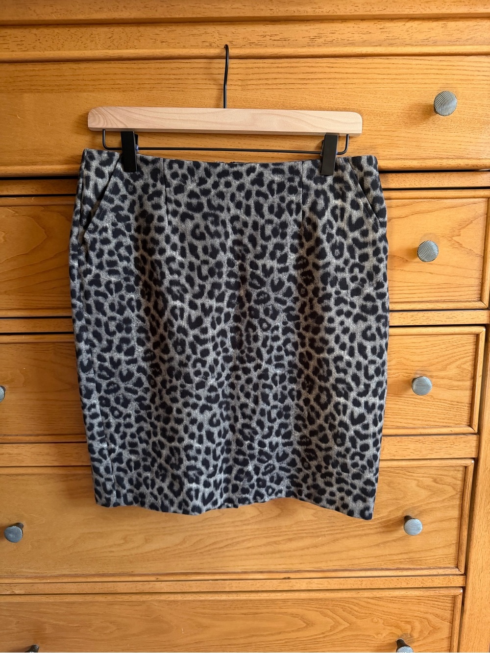 Cabi Animal Leopard Print Skirt Womens Sz 6 Pockets Back Zipper Retro Y2K Career